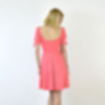 Nanette Summer Skater Dress in Coral Pink