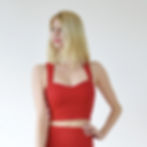 Strappy Sweetheart Bralet in Red front view