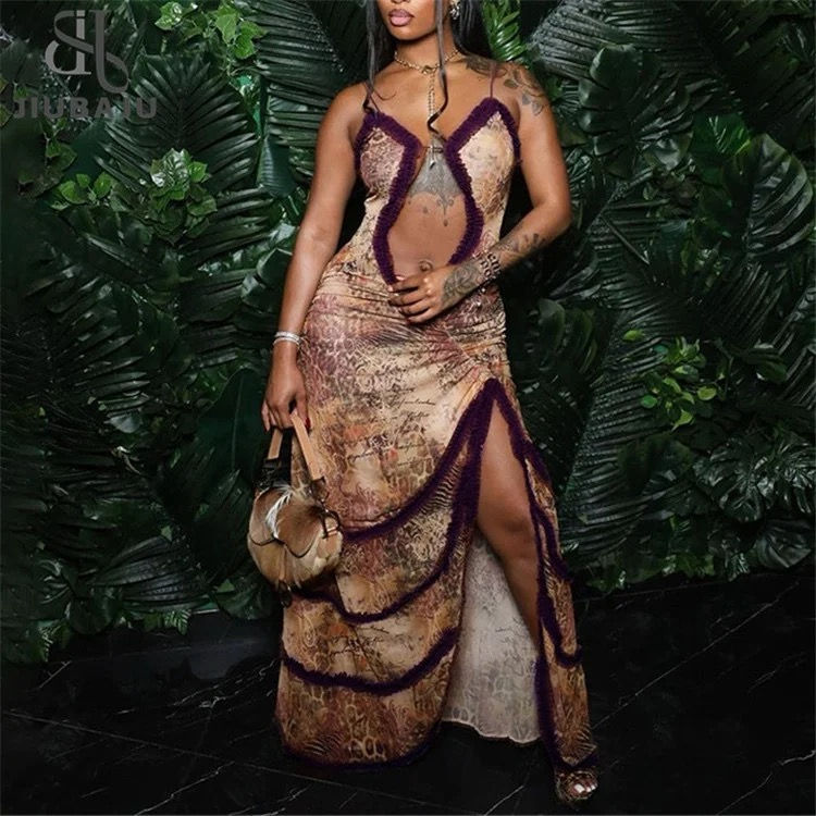 Thumbnail: Mesh Ruffle Maxi