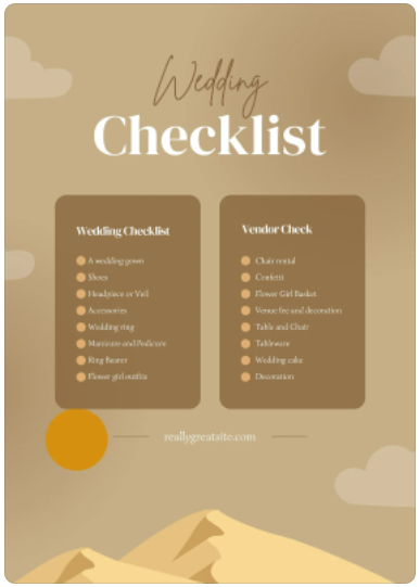 free template- checklist - brown