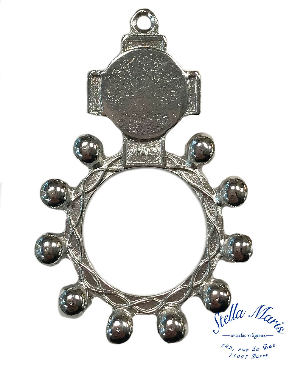 Thumbnail: Decade Rosary - Silver Plated - Blue Miraculous Virgin