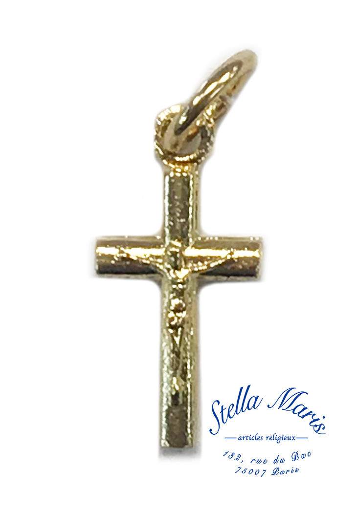 Miniature : Pendentif Croix Métal - Bords arrondis - Petit Format
