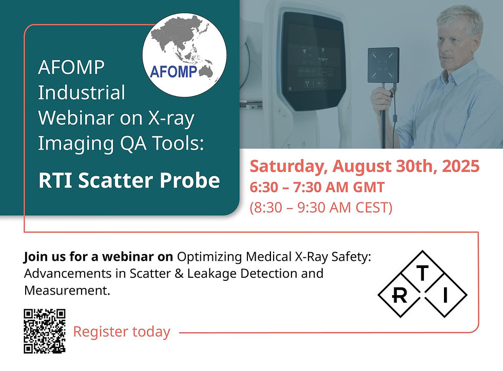 AFOMP Industrial Webinar on X-ray Imaging QA Tools: RTI Scatter Probe