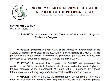 BR on Residency Guidelines
