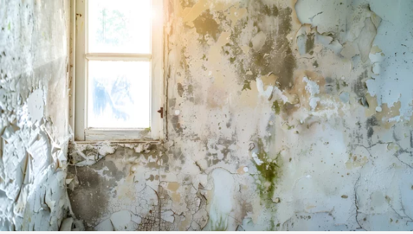 Severe mold build-up on the wall