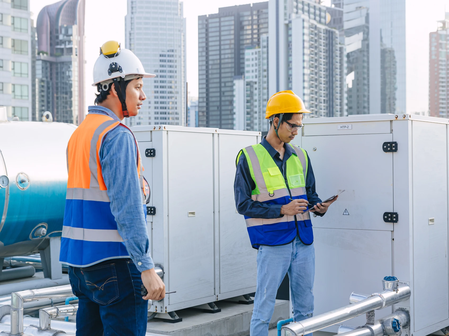 A service team taking action on repair services