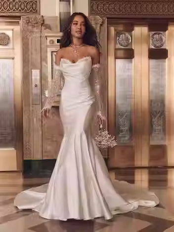 Maggie Sottero Leilani fit-and-flare wedding dress — Majesty Bridal, Danbury CT