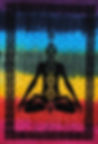 Tenture 7 chakras noire et multicolore 