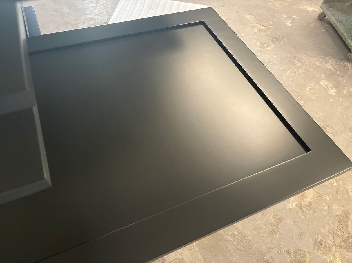 Flat Panel Black Cabinet Door