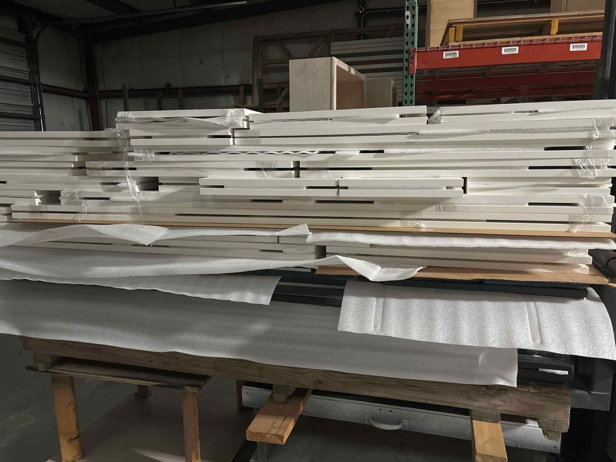 Large Commercial Order of White Cabinet Doors