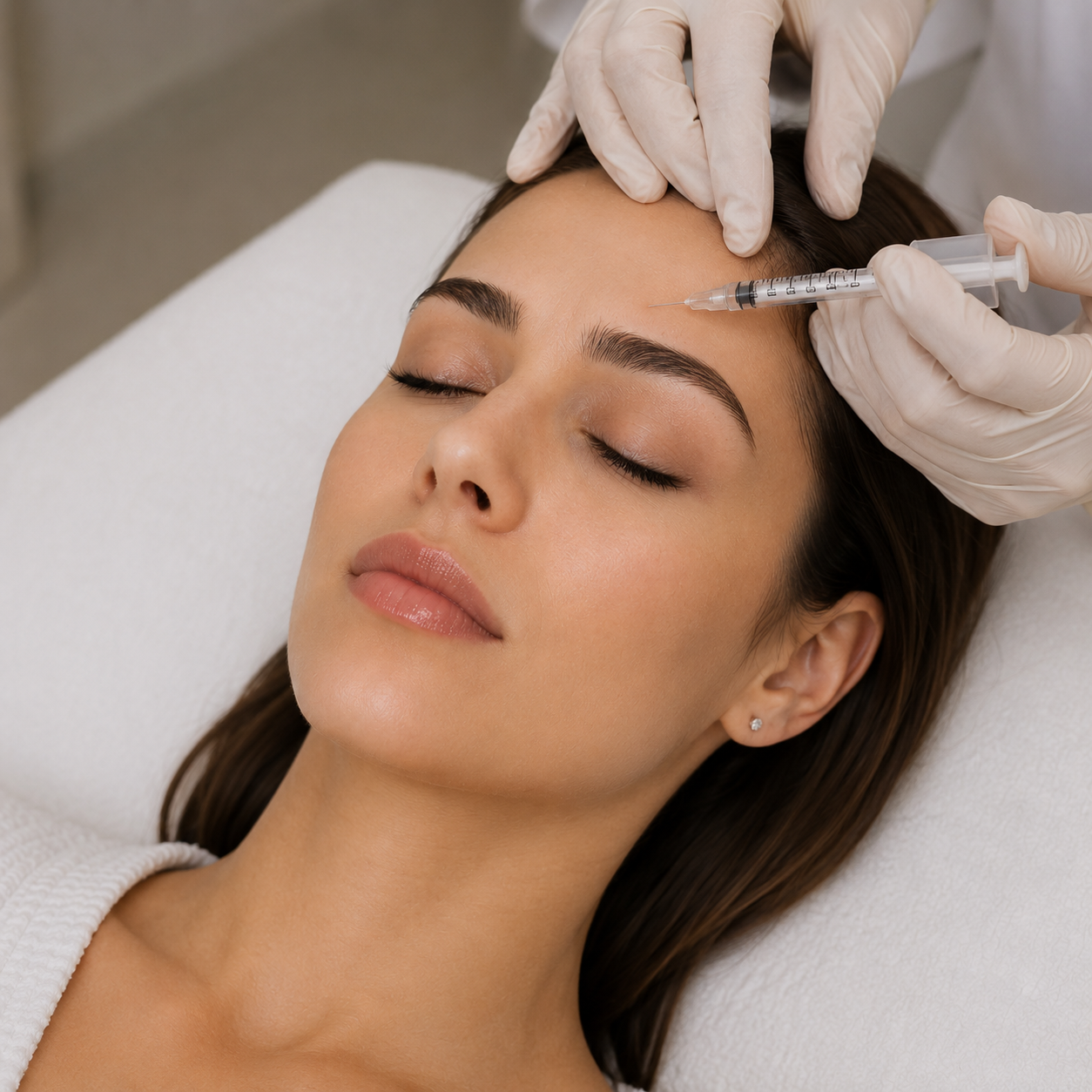 Stock-style professional aesthetics injection treatment