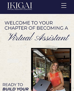 Virtual Assistant Business Coach website mobile version