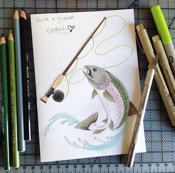 Fishing-themed Birthday card