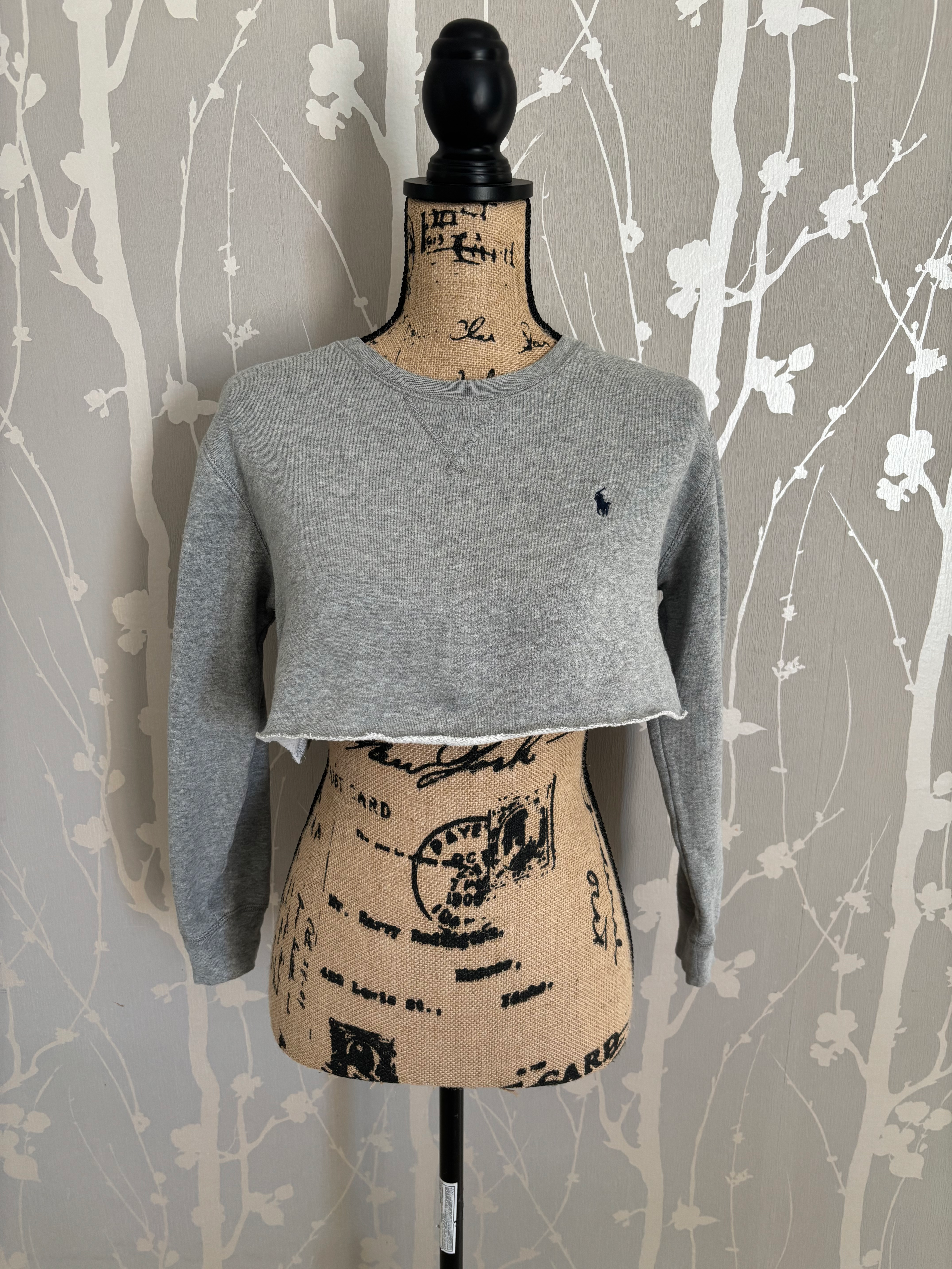 Pull court Ralph Lauren gris – Taille S