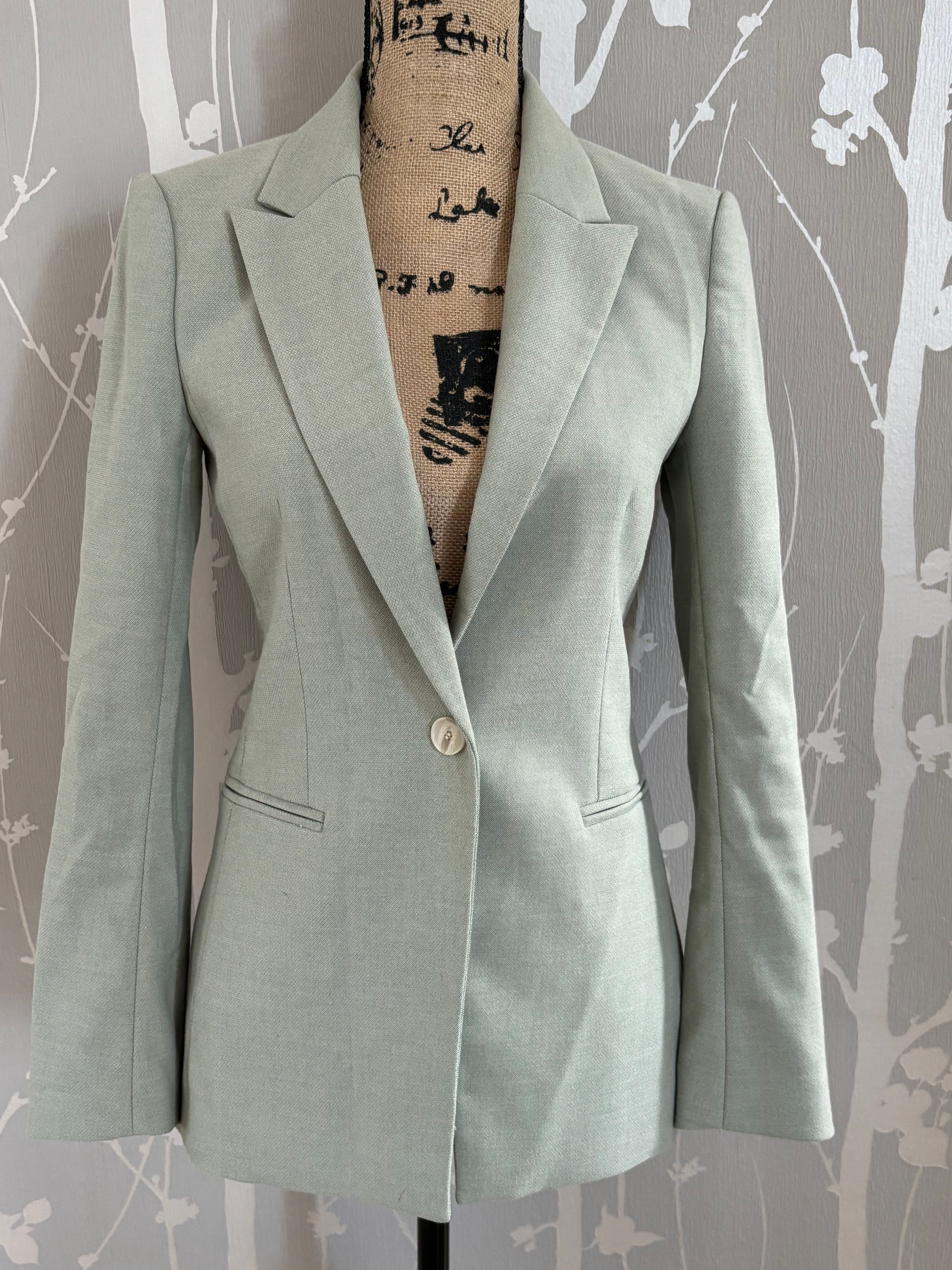 Blazer cintré H&M vert sauge – Taille 34