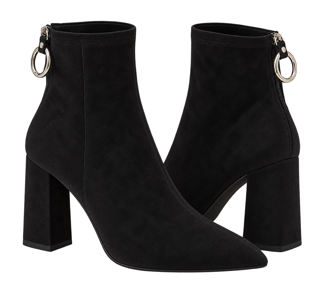 Bottines chaussettes noires à talons – Taille 39