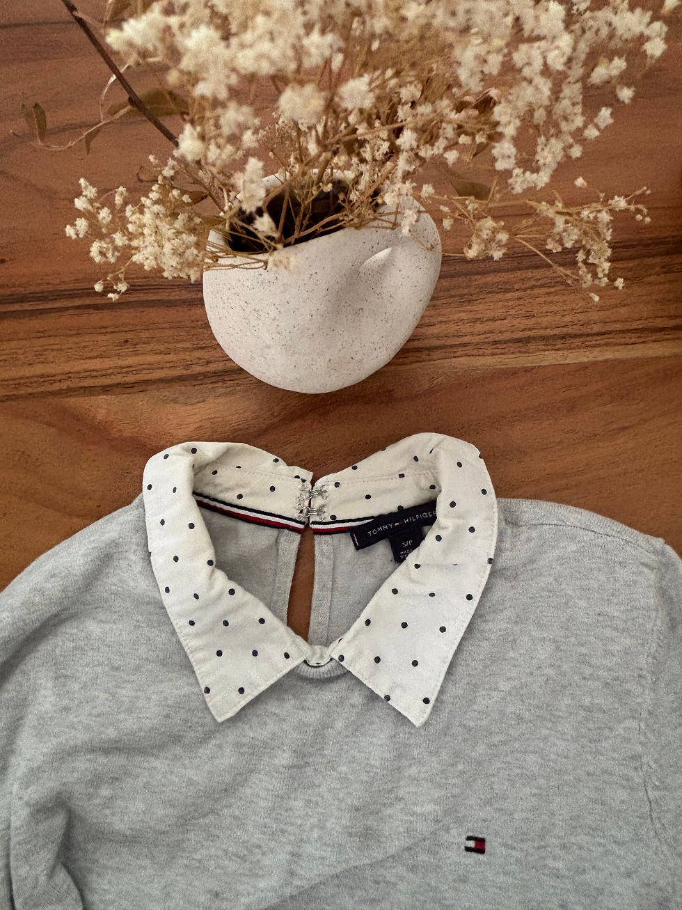 Miniature : Pull effet chemise Tommy Hilfiger – Taille S