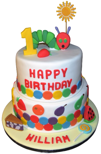 Colorful and whimsical hungry caterpillar duo cake, perfect for children's parties and special occasions. Handcrafted with exquisite detail.