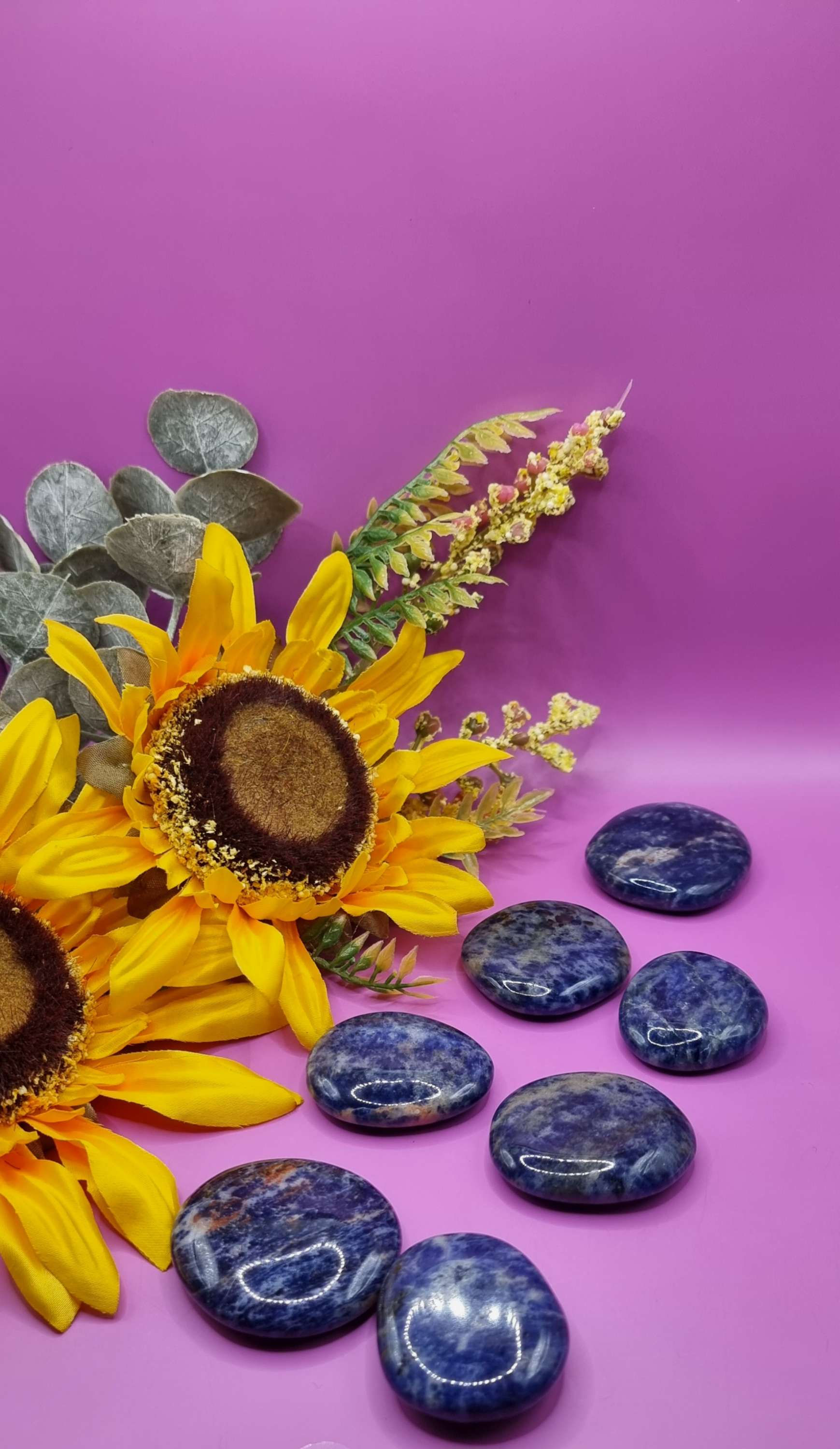 Sodalite palm stones 