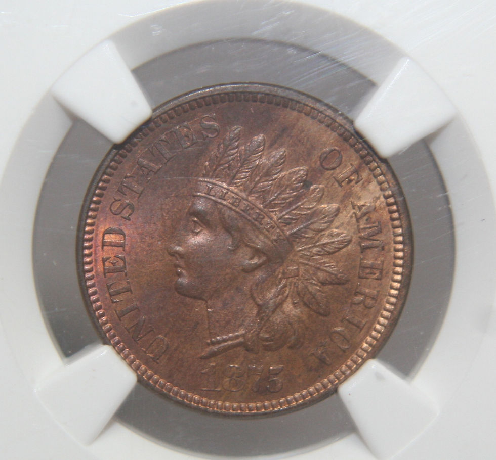 1875 Indian Head One Cent NGC MS63BN