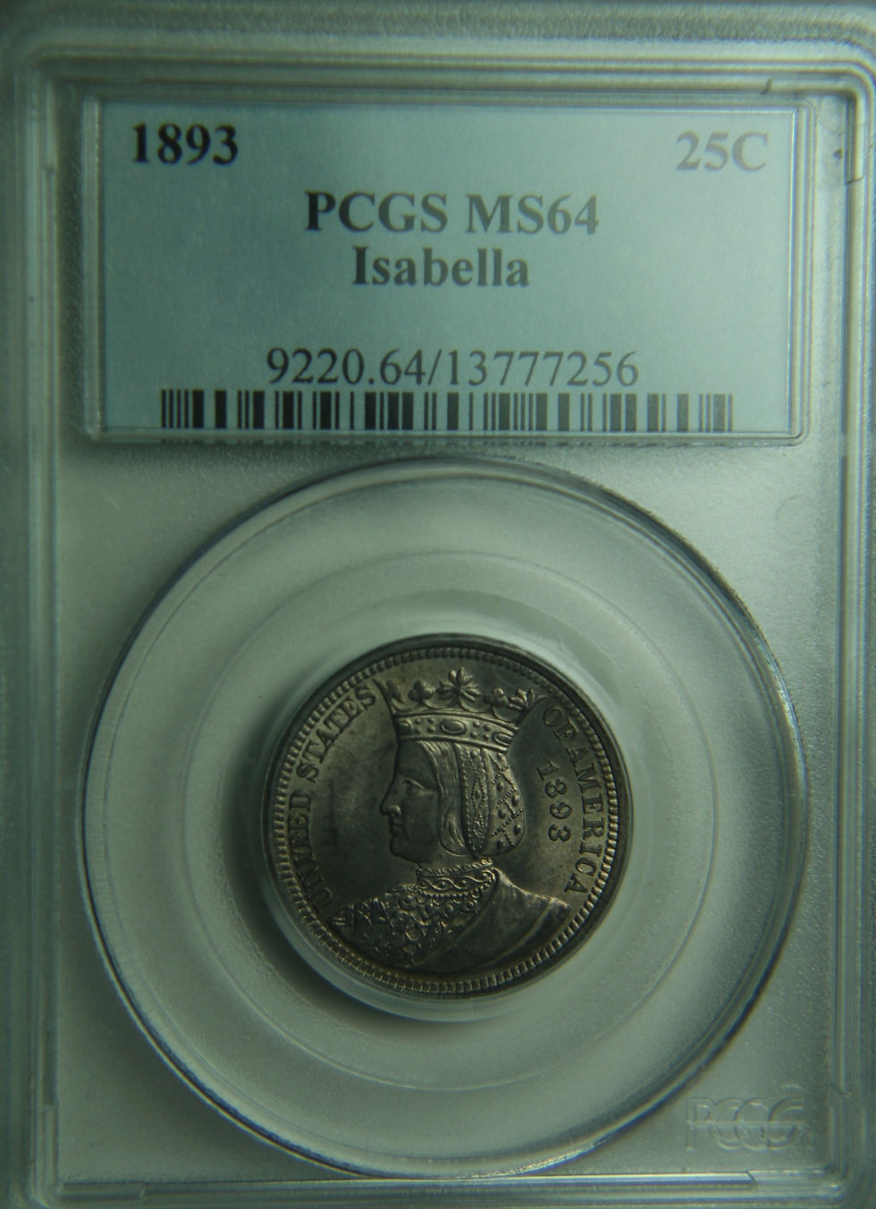 Thumbnail: 1893 Isabella Commemorative Quarter PCGS MS64