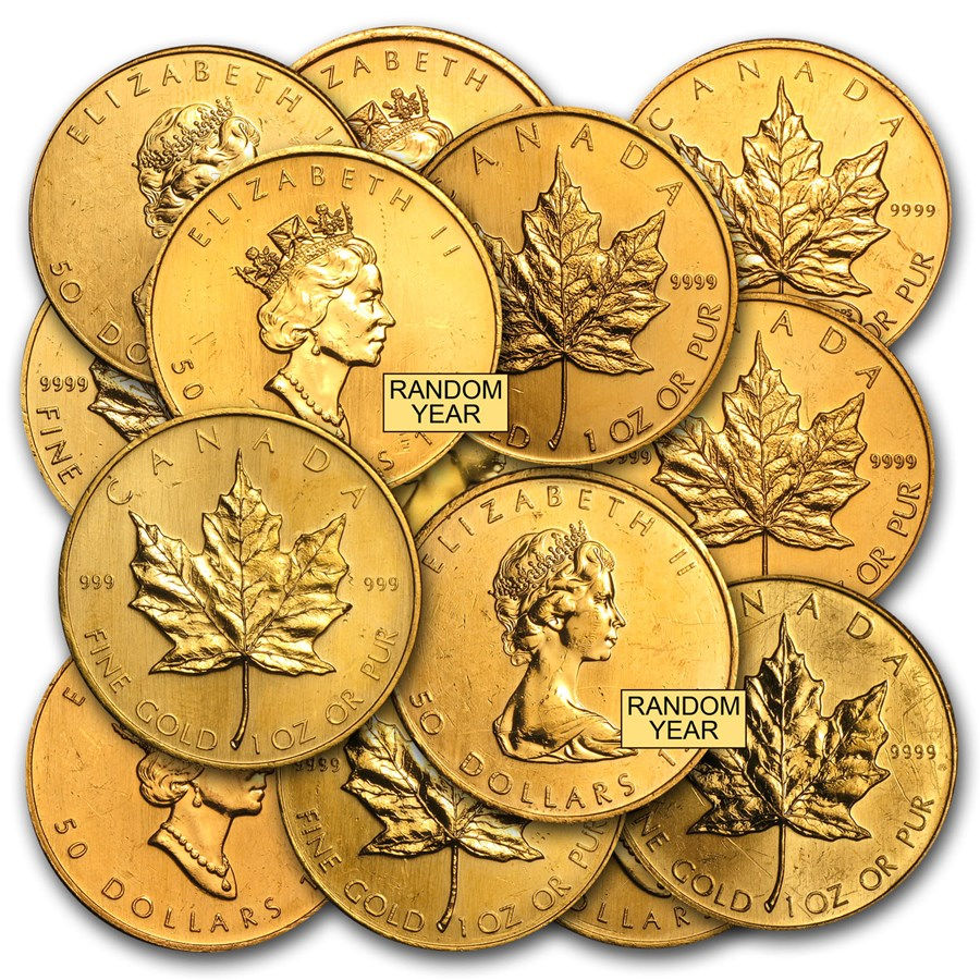 1 oz. Canada Maple Leaf Abrasions - Discounted, Call.