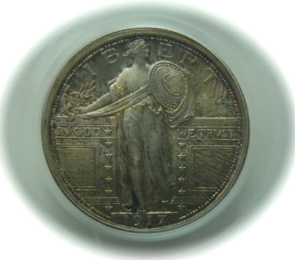 Thumbnail: 1917 Type One Standing Liberty Silver Quarter PCGS MS65FH