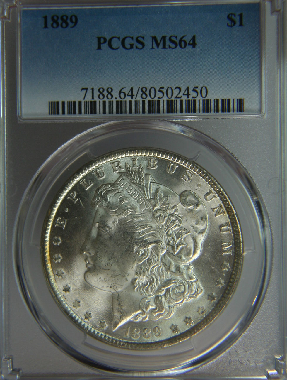 Thumbnail: 1889 Morgan Silver Dollar PCGS MS64