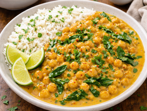Coconut Chickpea Curry + Rice