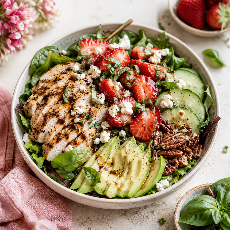 Strawberry Basil Chicken Salad
