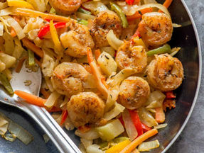 Cabbage Shrimp Stir Fry