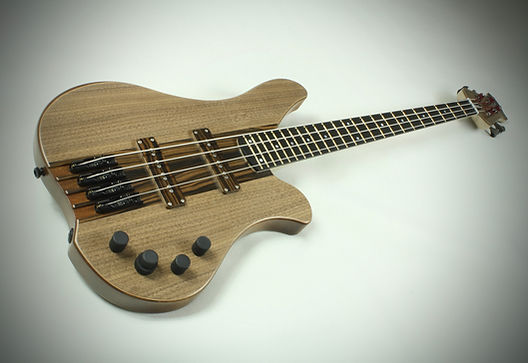 watsonbasses handmade ebony walnut bass guitar