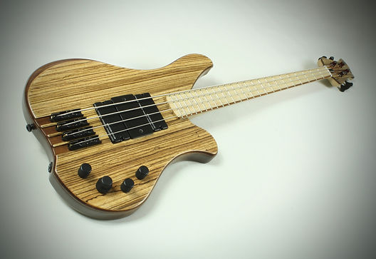watsonbasses handmade zebrano bass guitar