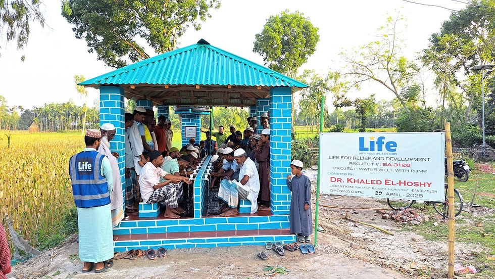 Photo of the new Life for Relief and Development USA (LIFE) water well built in Cox Bazar, Bangladesh.