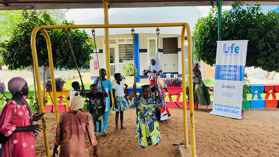Photo of the Life for Relief and Development (LIFE) Global Orphan Party in Ghana 2026.