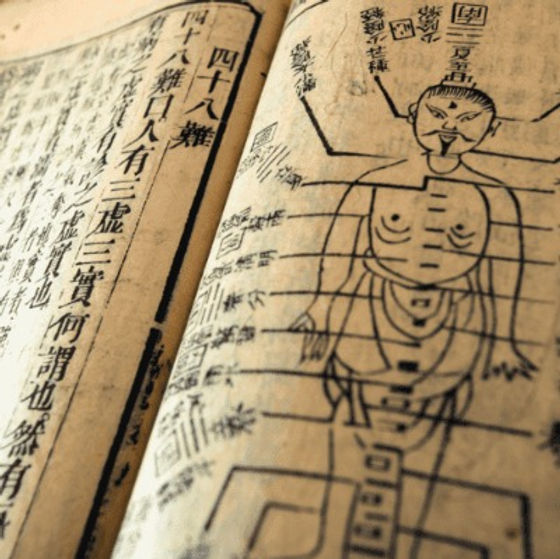 Livro antigo de medicina chinesa