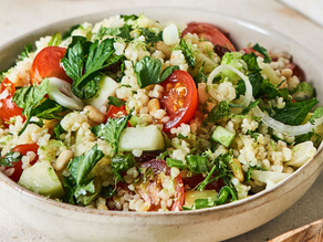 SALADE DE BOULGOUR À L'HUILE DE CAMELINE