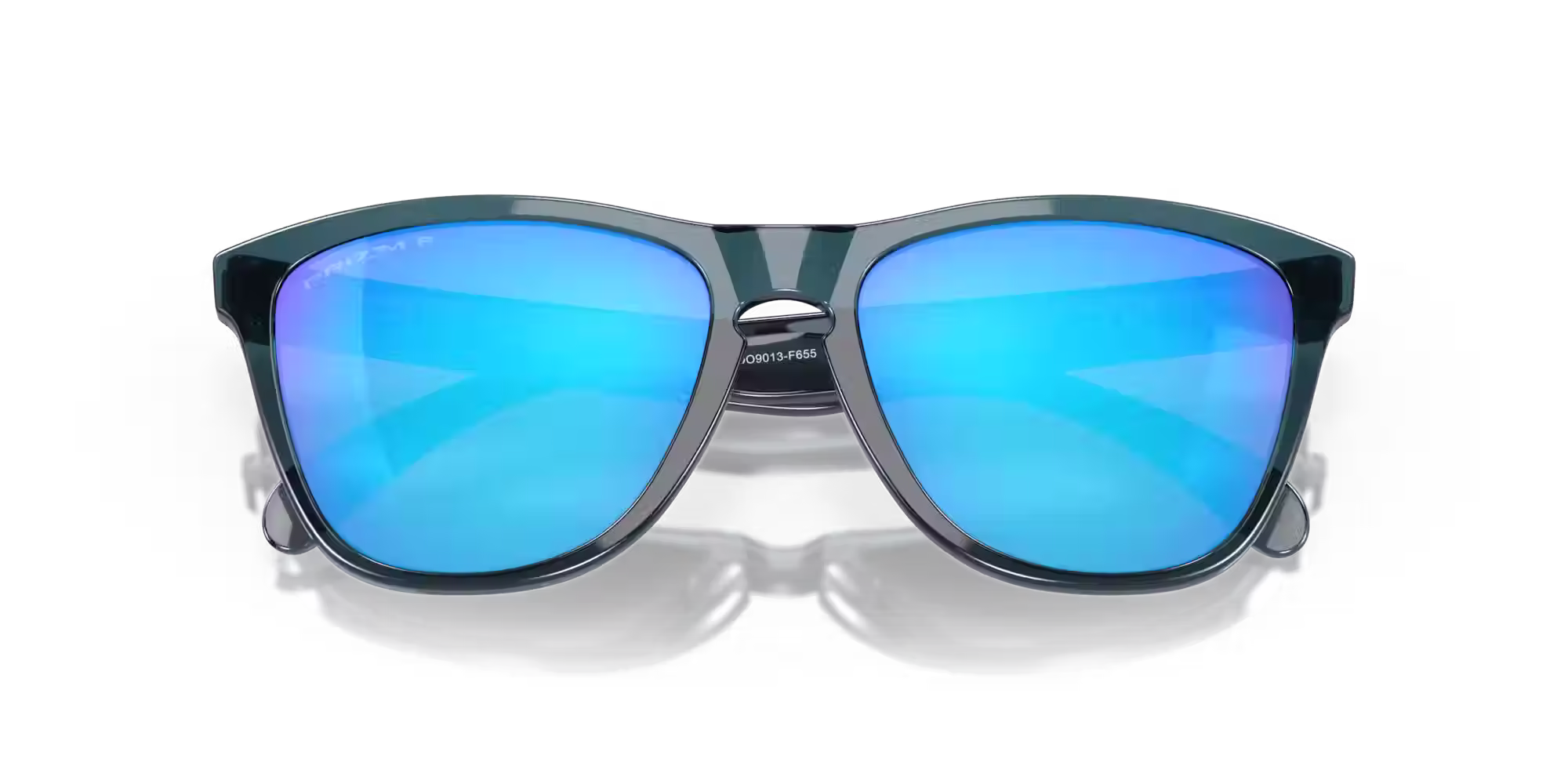 Oakley Frogskins - Crystal Black Frame and Prizm Sapphire Polarized Lenses