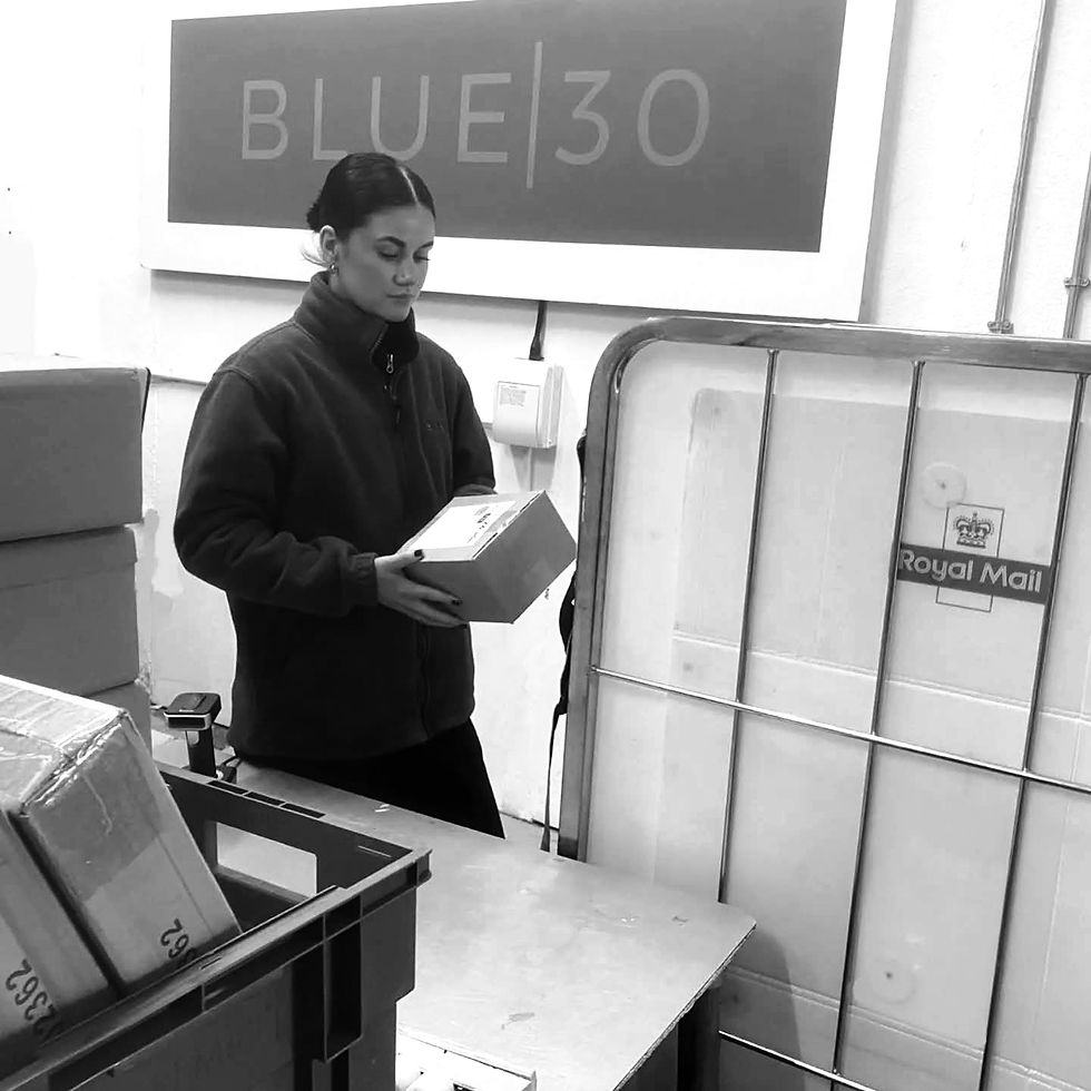 Blue30 order dispatch to royal mail