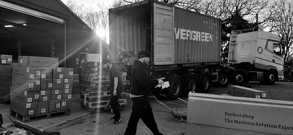 Blue30 ISO devanning service the team unloading a ISO container