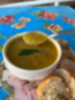 Caldo de Mandioquinha com Carne Seca