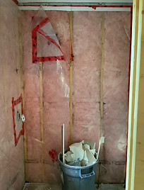 Bathroom renovation during