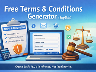Free Terms & Conditions Generator (English)