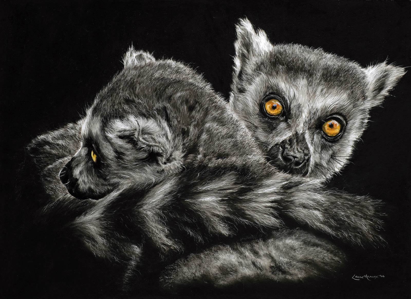 Harmony - Lemurs Art Print