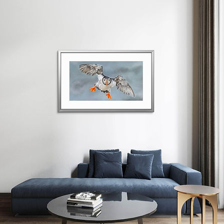 puffin-original-art-framed.JPG