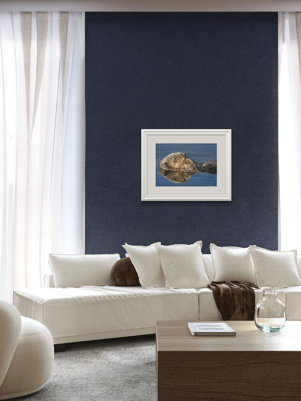 Thumbnail: Praying for Kelp - Sea Otter Art Print