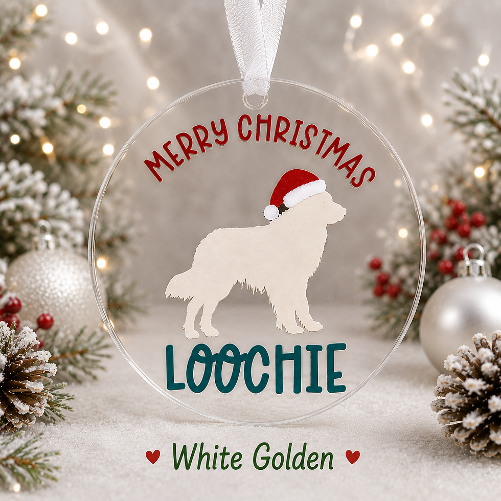 Thumbnail: Customized Dog Silhouette Ornaments 