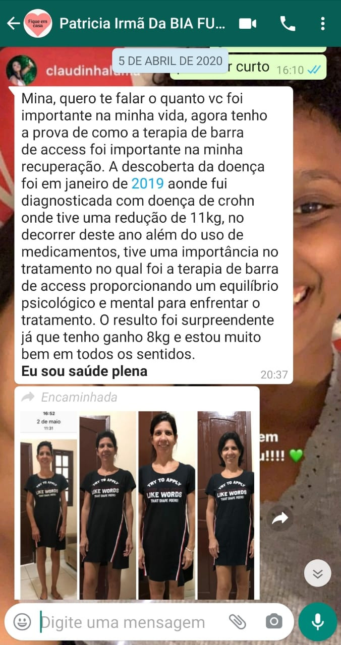 melhora do quadro de doença de crohn