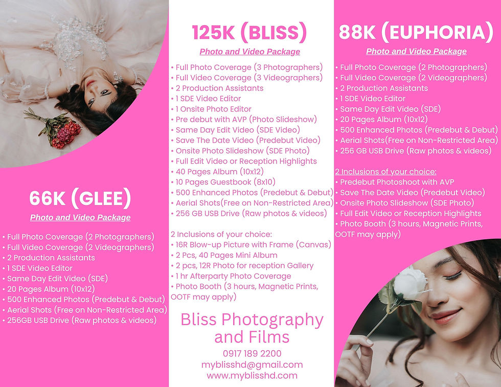 Debut Photography and Videography Coverage with SDE Package