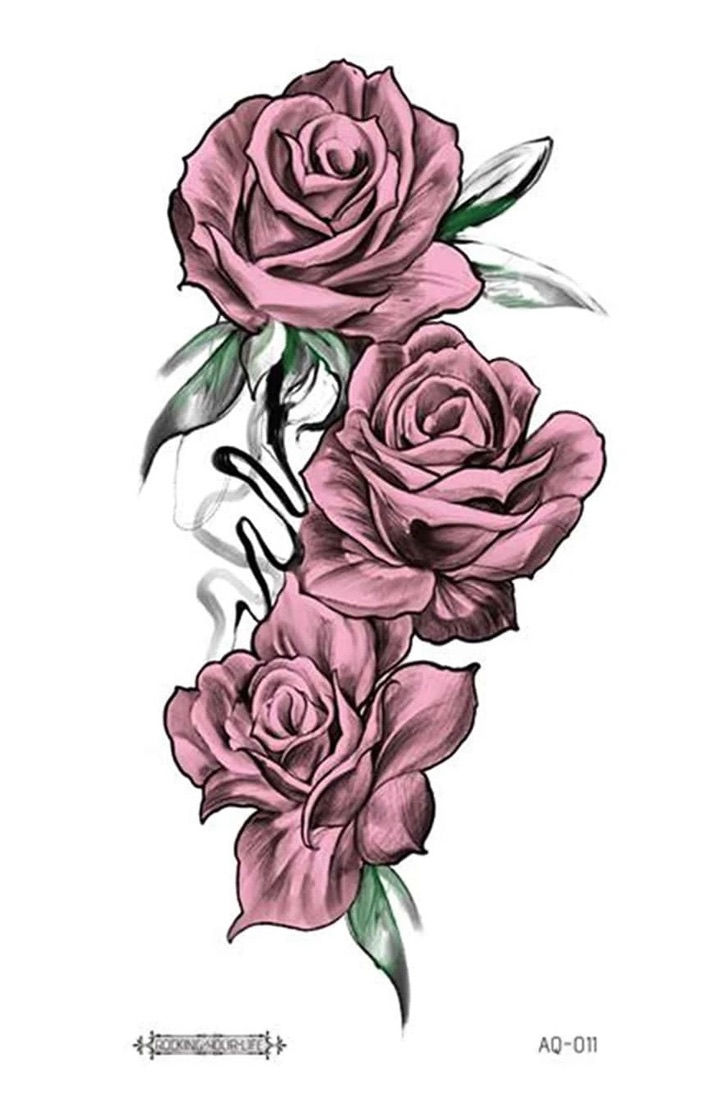1 SHEET FLOWER PATTERN TATTOO TRANSFER